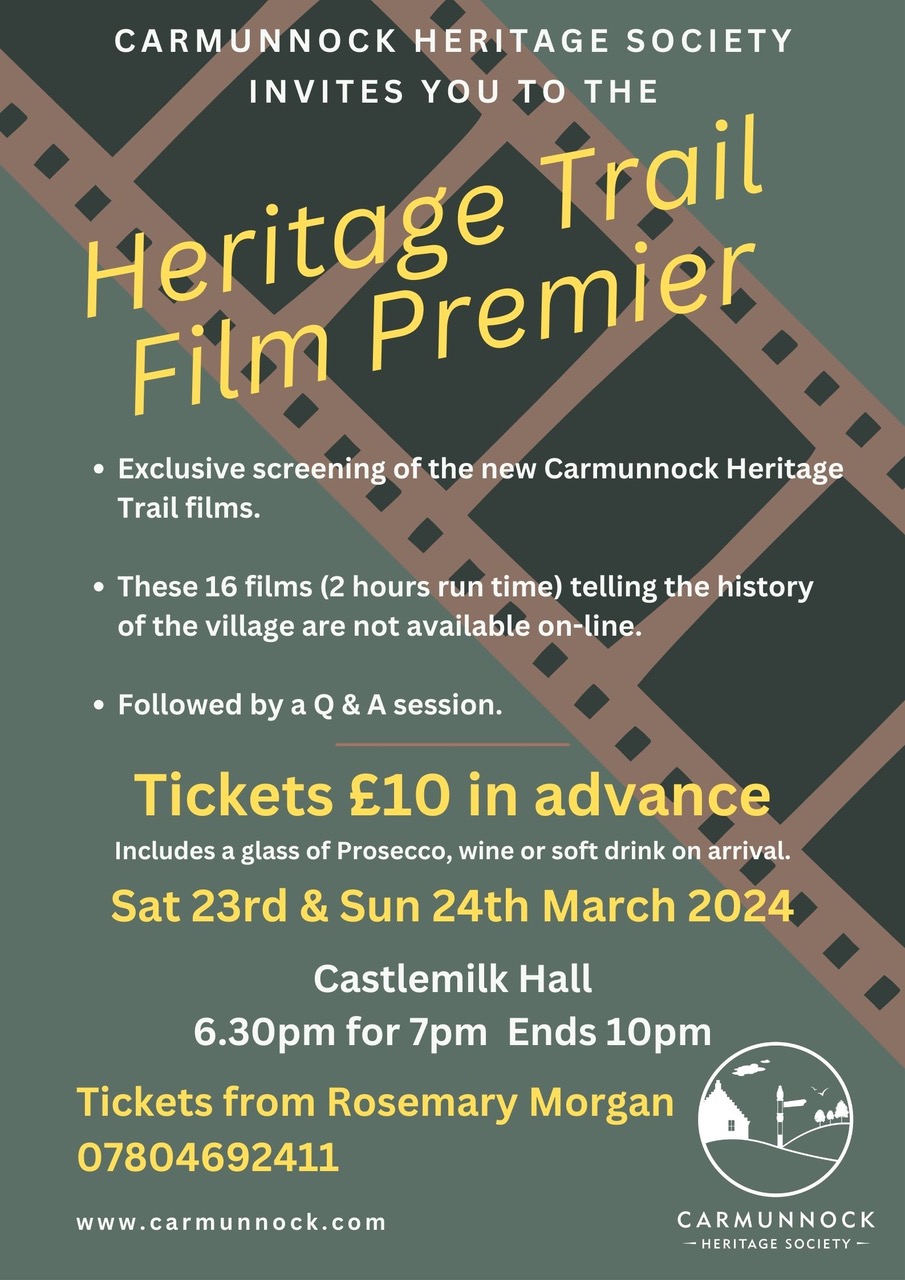 Carmunnock Heritage Trail Film Premier