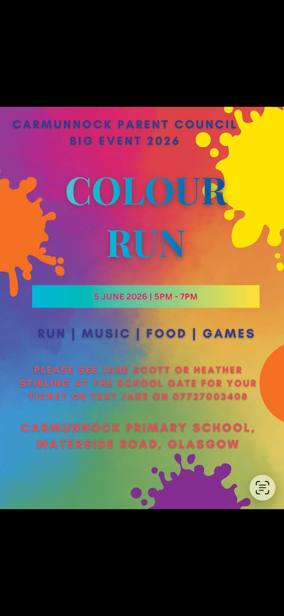 Carmunnock Primary Colour Run!