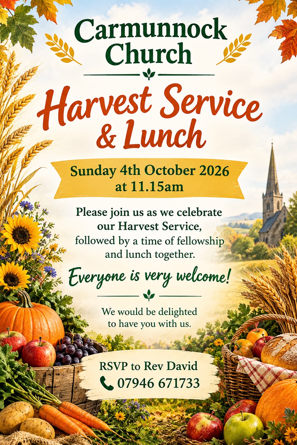 Harvest Service and lunch