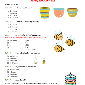 Carmunnock Flower Show 2025  -  Junior Section